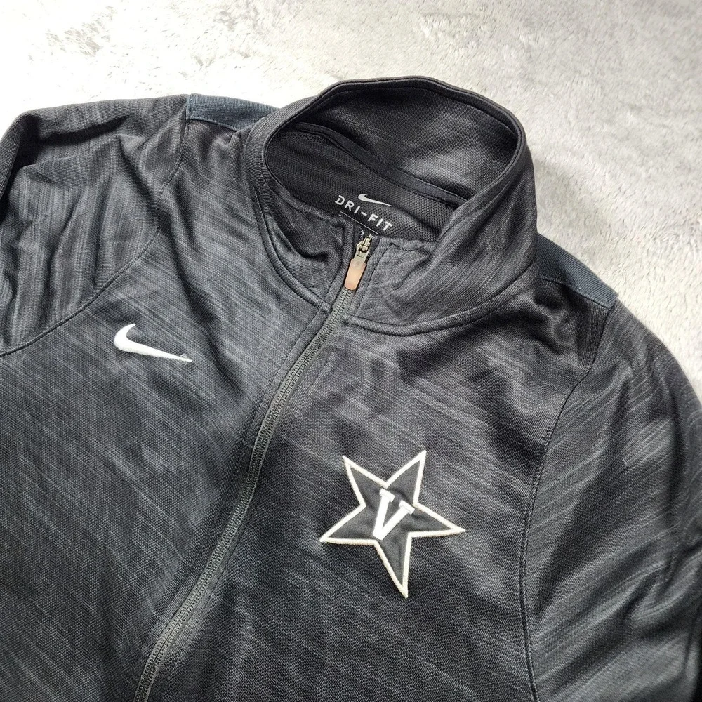 Vanderbilt Commodores Jacket Mens XL Black NCAA Nike Dri-FIT Full Zip Athletic